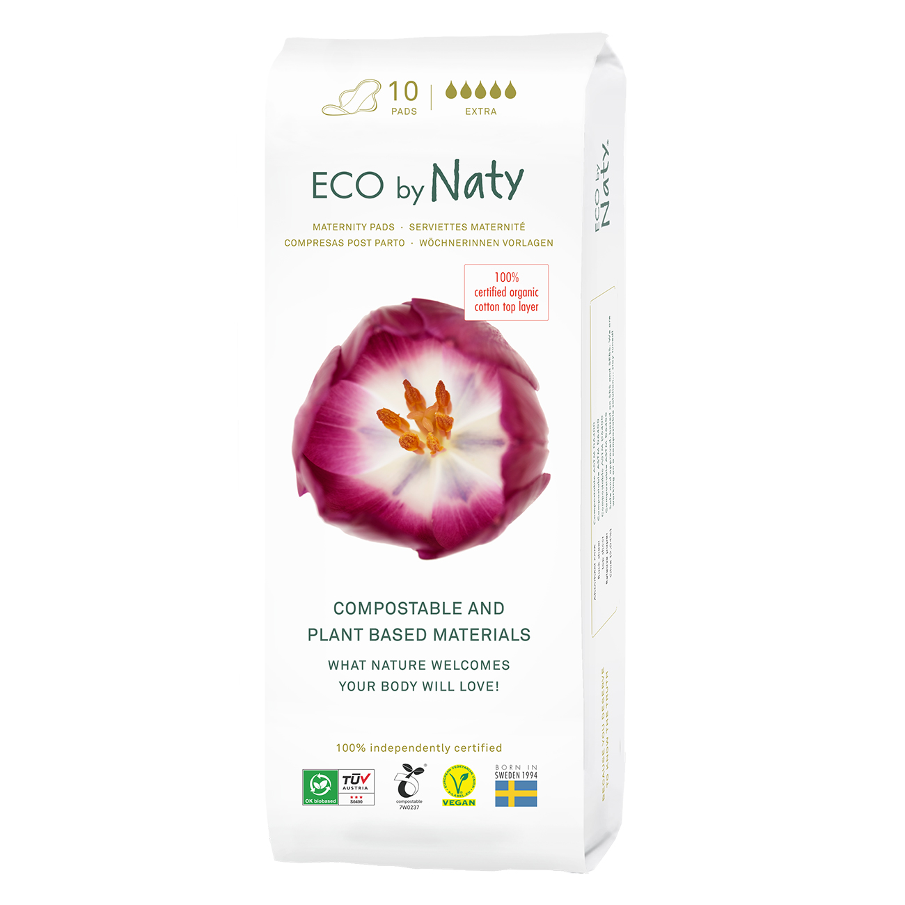 Eco by Naty Dámské mateřské vložky po porodu ECO (10 ks)