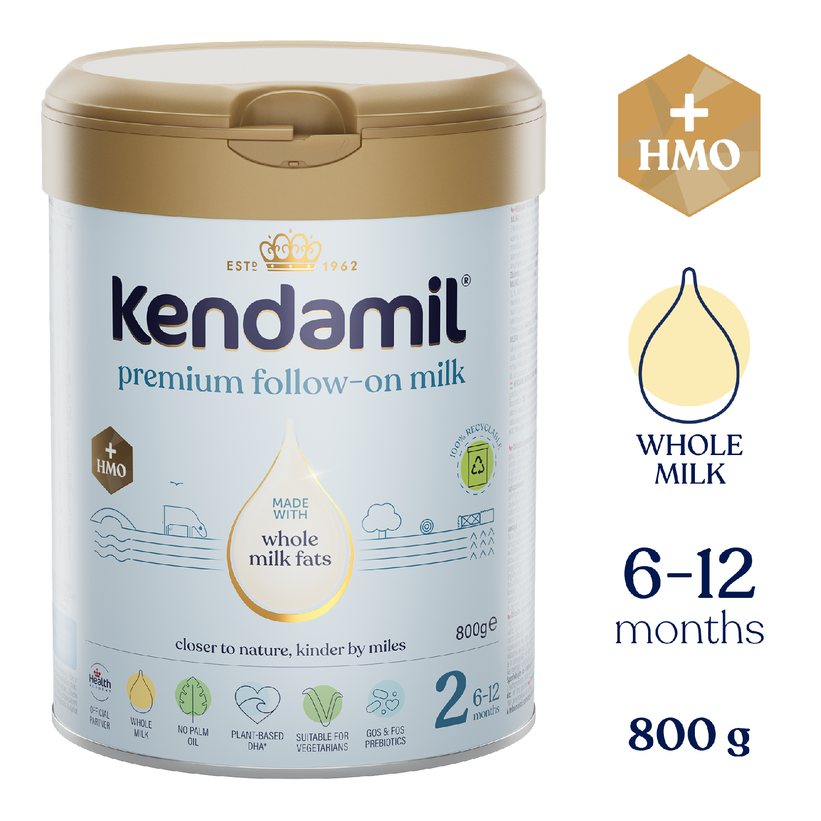 Levně Kendamil Premium 2 HMO+ (800 g)