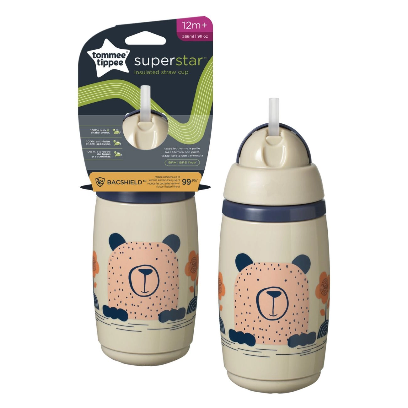 Tommee Tippee Netekoucí termohrnek Superstar šedý, 12 m+ (266 ml)