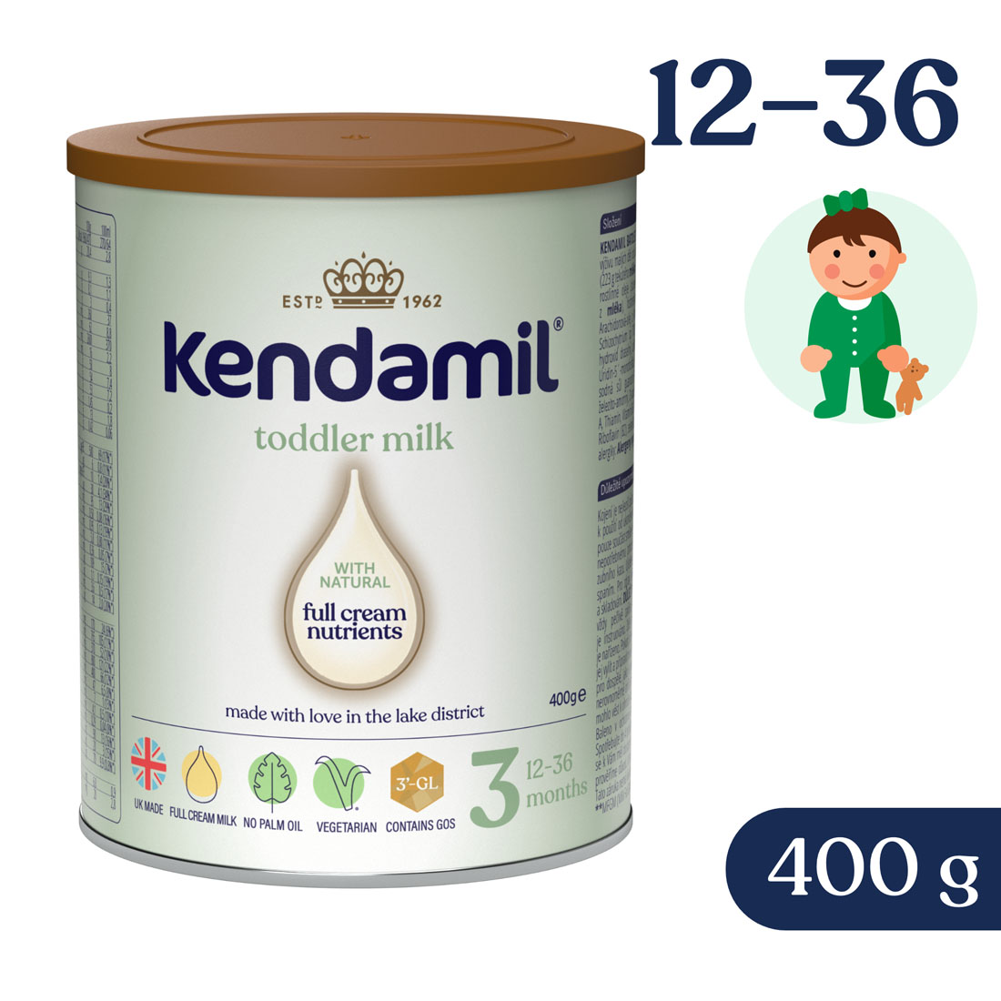 Kendamil batolecí mléko 3 (400 g) DHA+