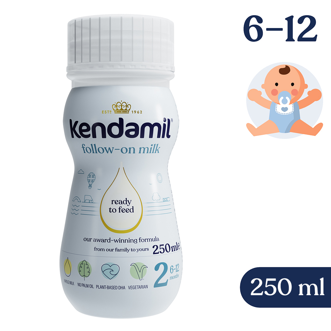 Kendamil Tekuté pokračovací mléko 2 (250 ml)