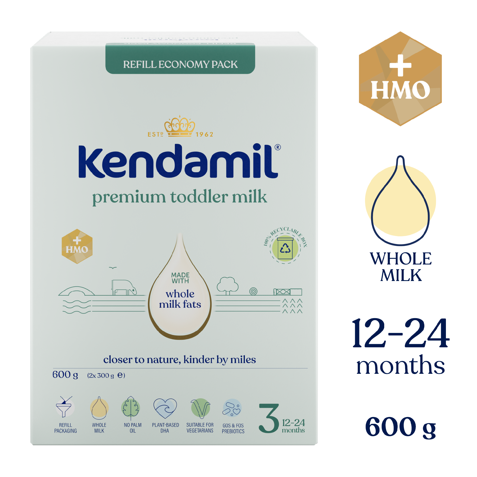 Levně Kendamil Premium 3 HMO+ (600 g)
