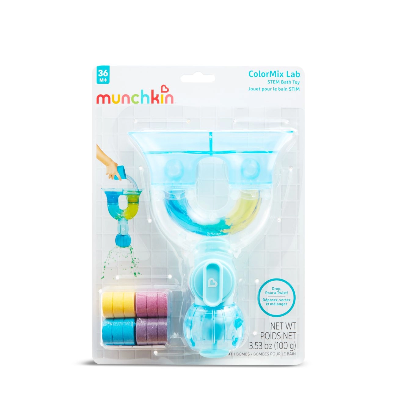 Munchkin barevná laboratoř do vany + 12 ks tablet do koupele, 36m+