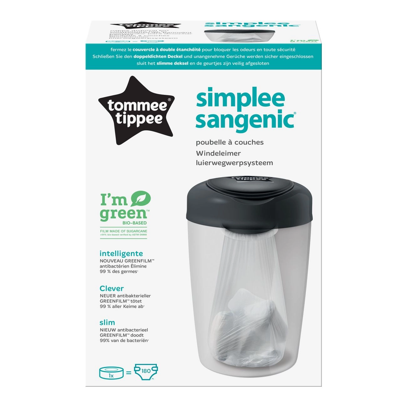 Tommee Tippee Simplee Koš Na Pleny, Bílý