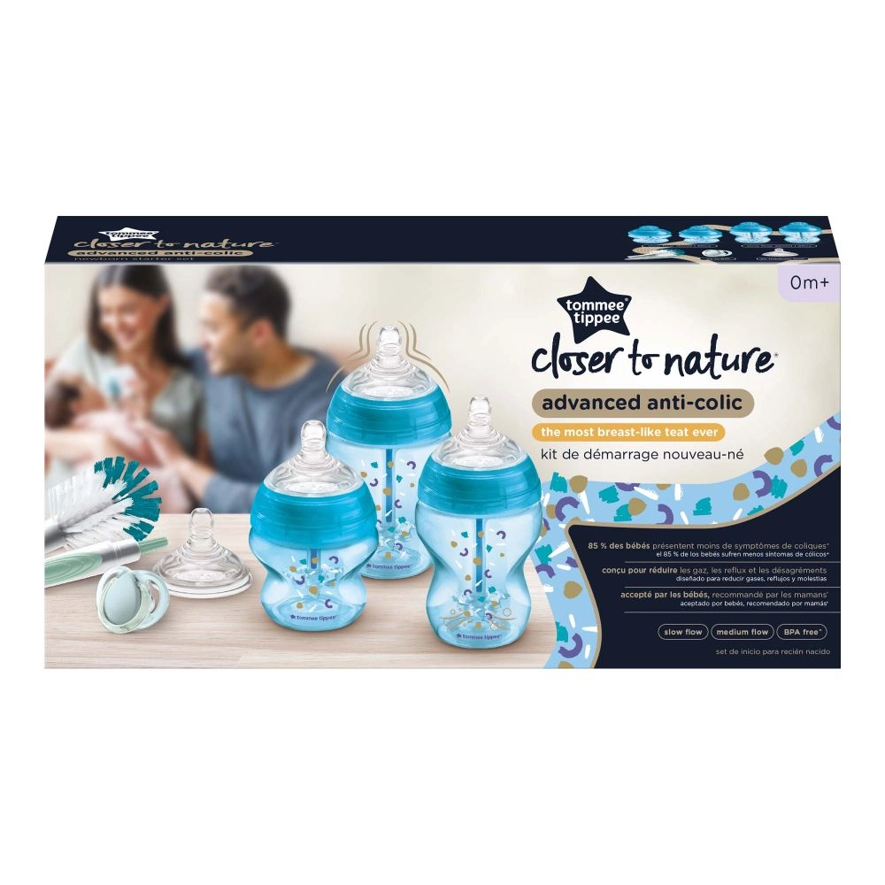 Tommee Tippee CTN Advanced Anti-Colic Novorozenecký Starter Kit, Modrá
