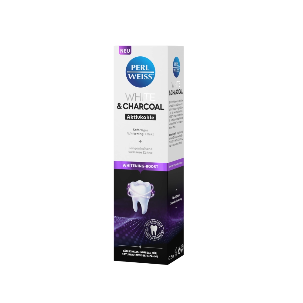 Perl Weiss Bělící zubní pasta White & Charcoal, 75 ml