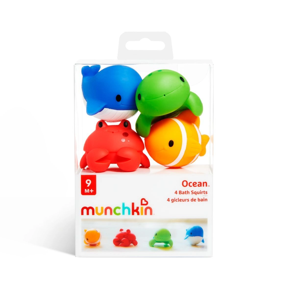 Munchkin Stříkající zvířatka do koupele, ocean, 4 ks