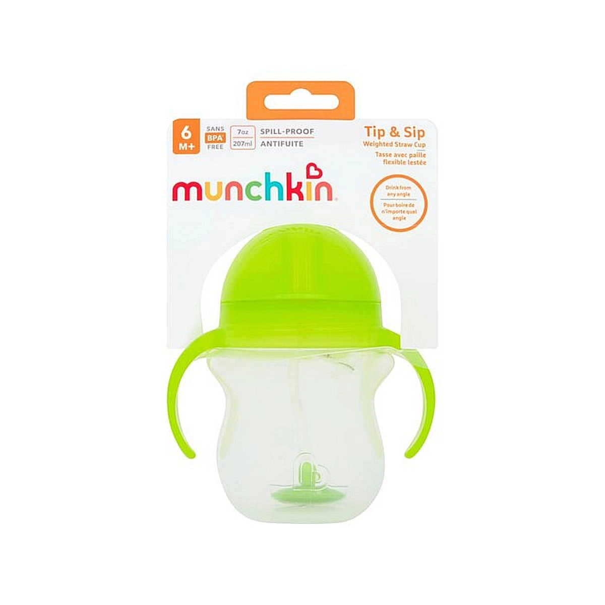 Munchkin Click Lock Tip & Sip hrneček zelený, 6 m+ (207 ml)