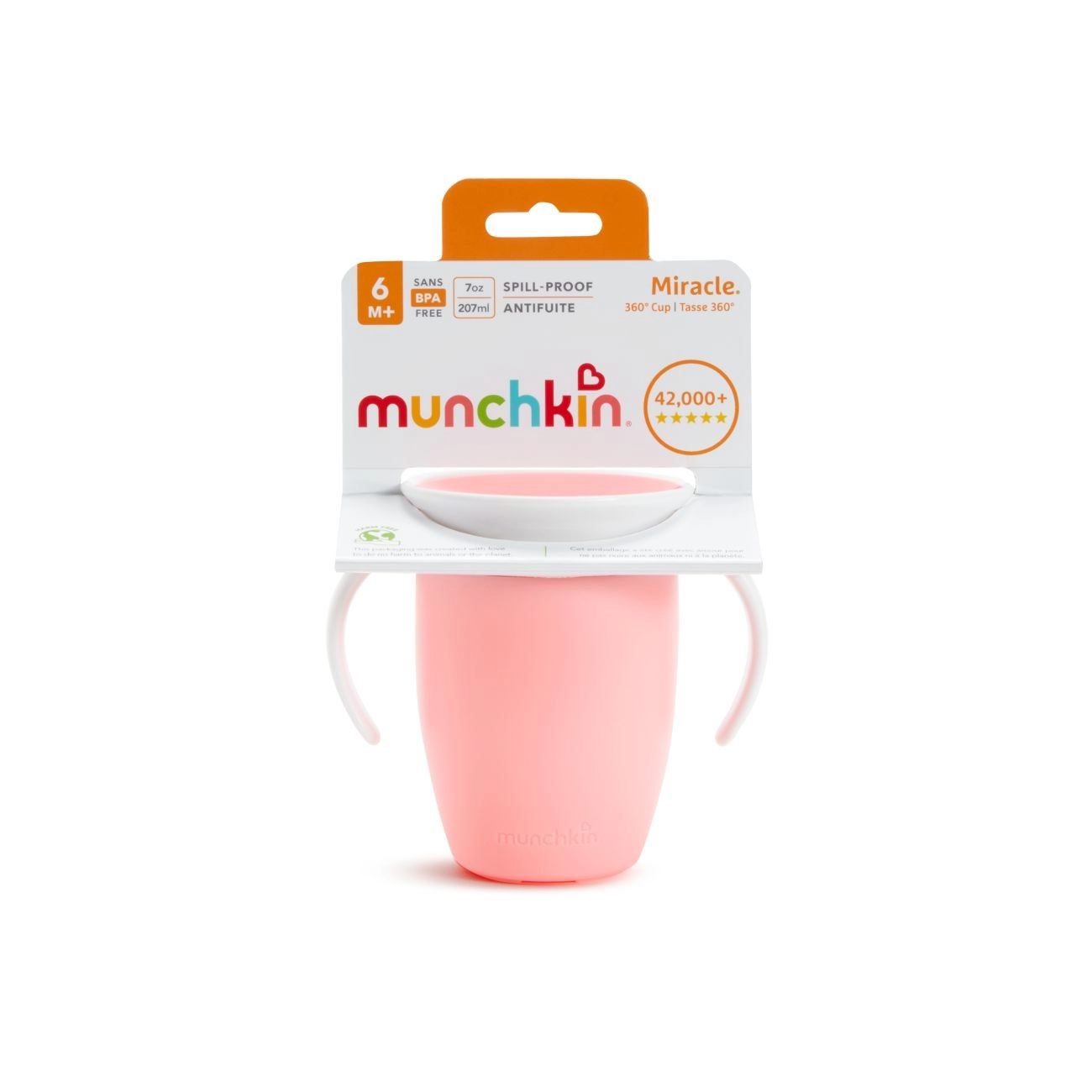 Munchkin Miracle 360° trainer cup růžový, 6 m+ (207 ml)