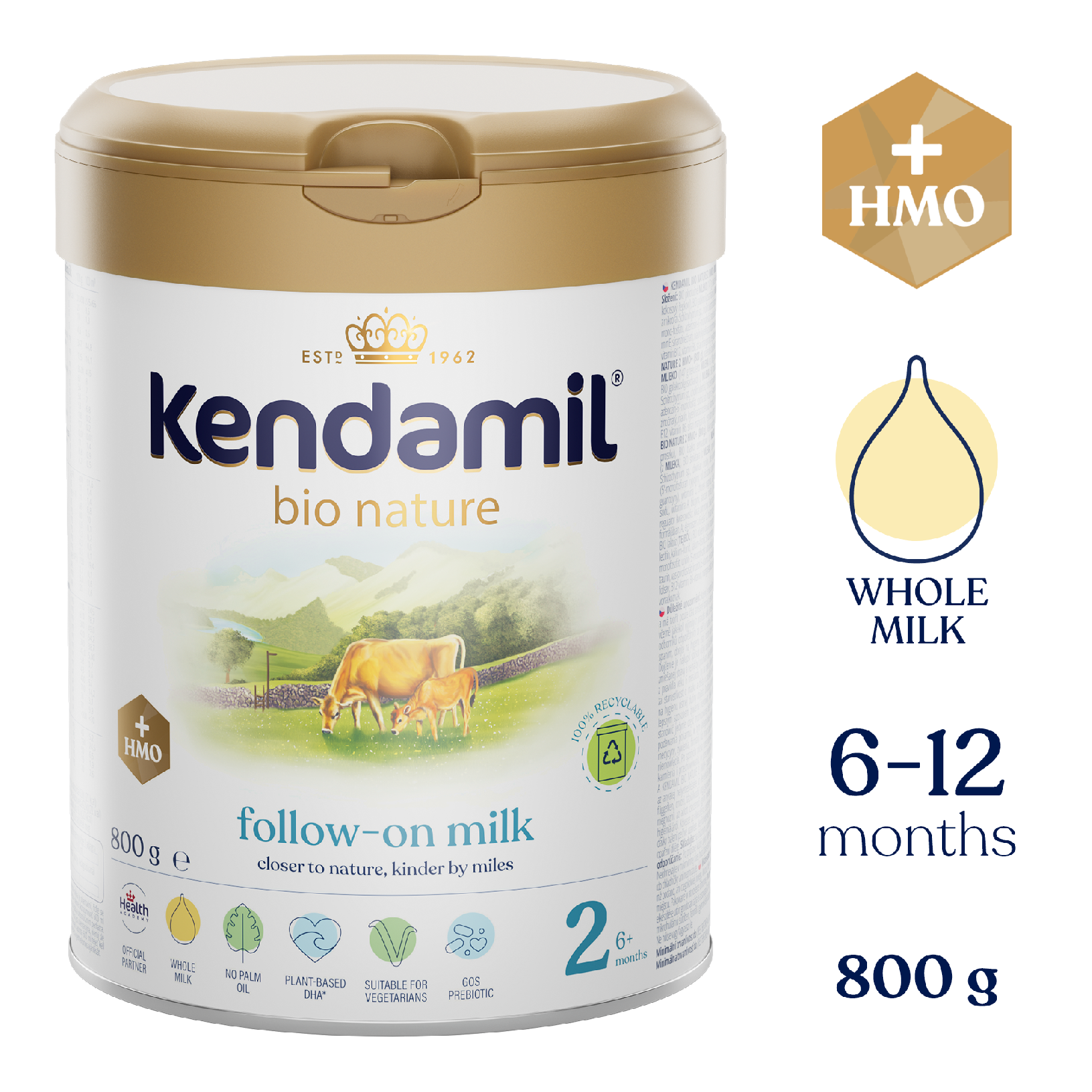 Levně Kendamil BIO Nature 2 HMO+ (800 g)