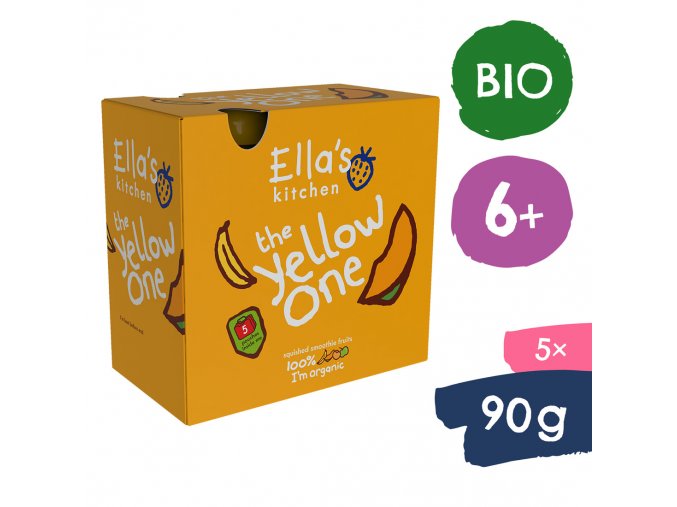 Ella's Kitchen BIO YELLOW ONE gyümölcspüré banánnal (5x90 g)