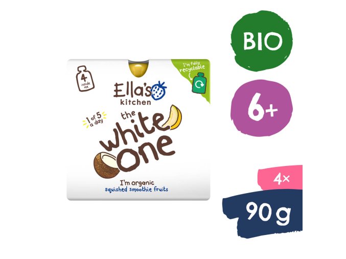 Ella's Kitchen BIO White One Gyümölcspüré dinny (4 × 90 g)