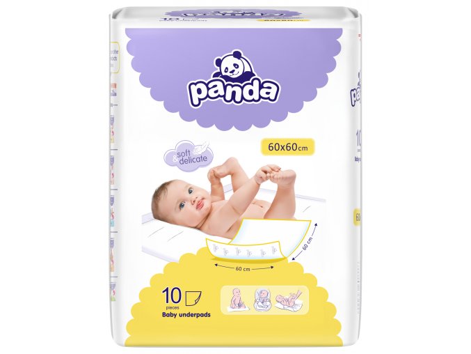 Panda Pelenkázó alátét 60 × 60 cm (10 db)