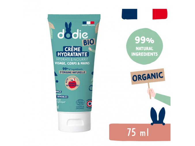 Dodie Organic Hidratáló krém gyermekeknek 3 az 1-ben (75 ml)