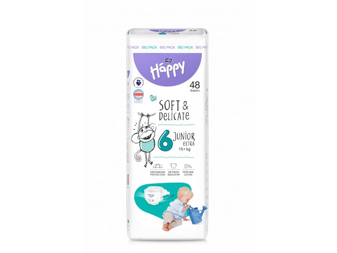 Bella Baby Happy Gyerek pelenka Junior Extra mér. 6 (48 db)