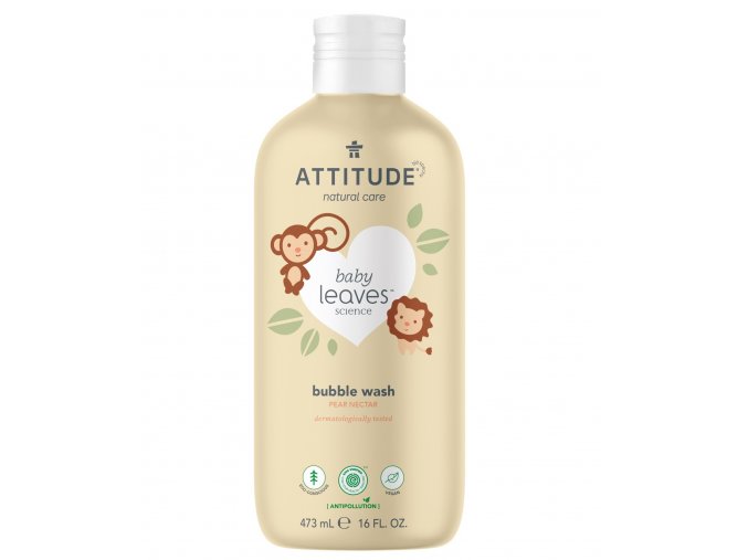 Attitude Baby Leaves Gyermek fürdőhab körtelé illattal (473 ml)