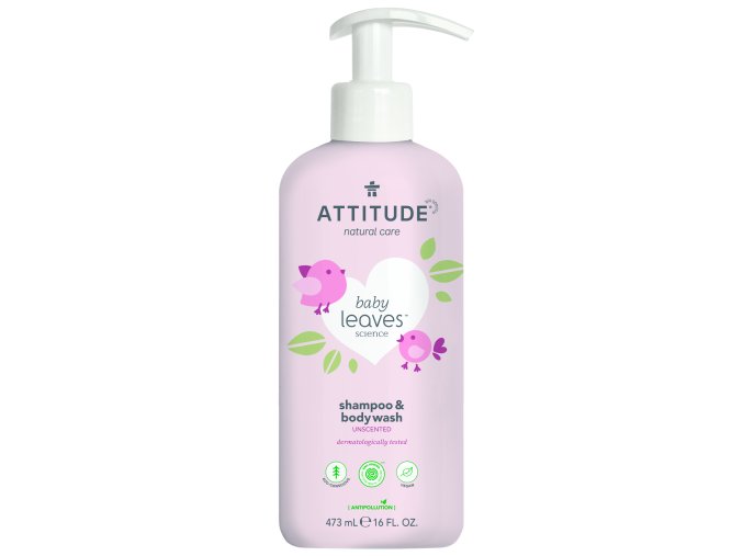 Attitude Baby Leaves Baba testszappan és sampon 2az1-ben (473 ml)