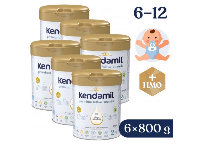 6x Kendamil Premium 2 HMO+ (800 g)