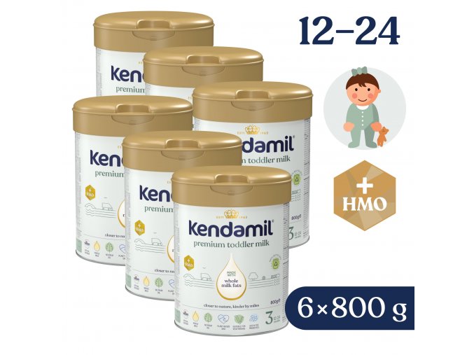6x Kendamil Premium 3 HMO+ (800 g)