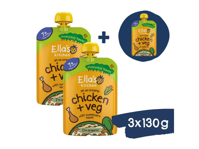 2+1 INGYEN: Ella's Kitchen BIO Csirke kukoricakásával (130 g)
