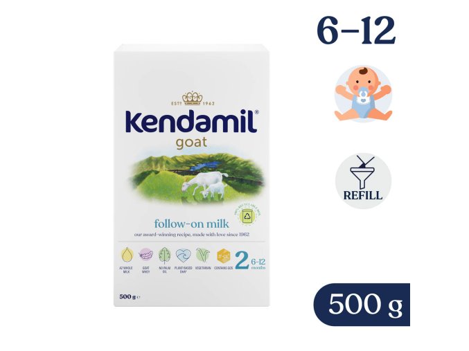 Kendamil 2 kecsketej alapú anyatej-kiegészítő tápszer (500 g)