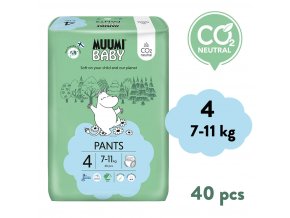 Muumi Baby Pants 4 Maxi 7-11 kg (40 db), bugyi öko pelenka