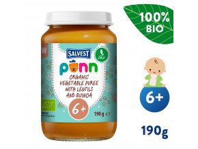 SALVEST Põnn BIO Zöldségpüré lencsével és quinoával (190 g)