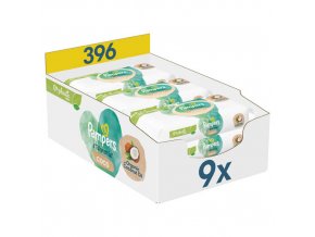 Pampers Pure Protection Baba nedves törlőkendő kókuszolajjal (9× 44 db)