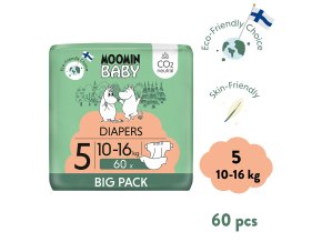 Moomin Baby 5 Maxi 10-16 kg (60 db), ökopelenka