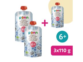 2+1 INGYEN: SALVEST Põnn BIO Zabkása szilvával, feketeribizlivel és kókusszal (110 g)