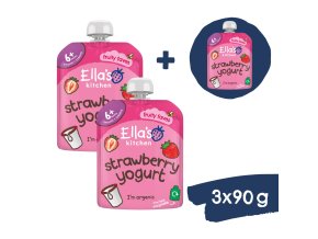 2+1 INGYEN: Ella's Kitchen BIO Eper joghurttal (90 g)