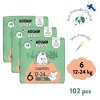 Moomin Baby 6 Maxi 12–24 kg (102 db), havi  ökopelenka csomag