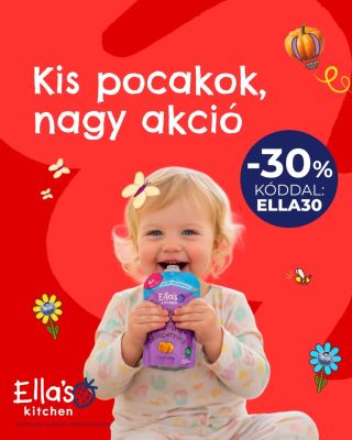 Kis pocakok, nagy kedvezmény! Lepje meg a legkisebbeket az Ella’s Kitchen BIO finomságaival, most -30% kedvezménnyel a...