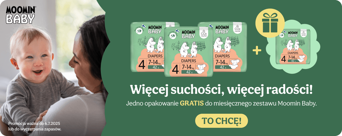 Moomin Baby – superchłonne i bajecznie dopasowane pieluszki