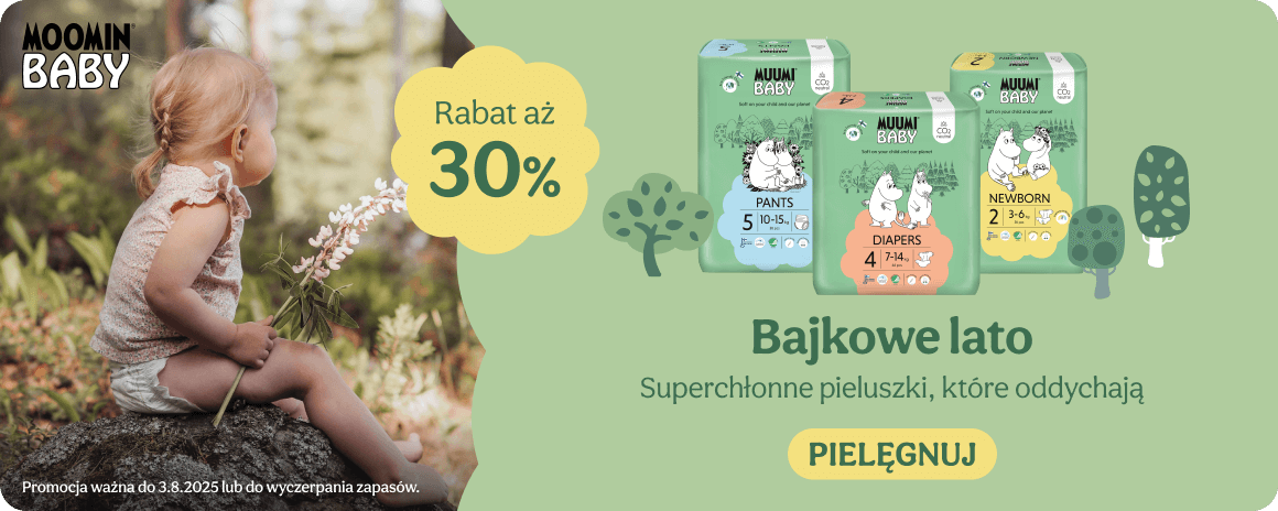 Moomin Baby – superchłonne i bajecznie dopasowane pieluszki