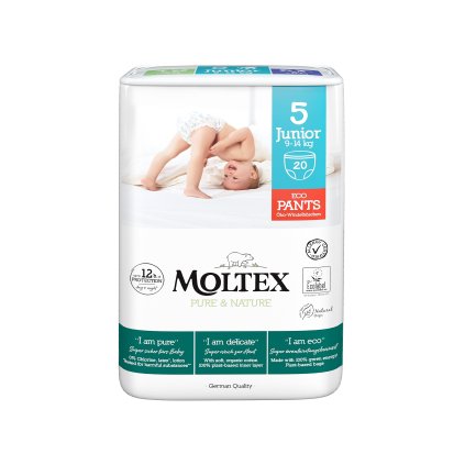 Moltex Pure & Nature Junior 9–14 kg (20 szt), eko pieluchomajtki