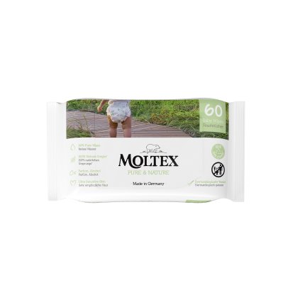 Moltex Pure & Nature (60 szt), eko chusteczki nawilżane