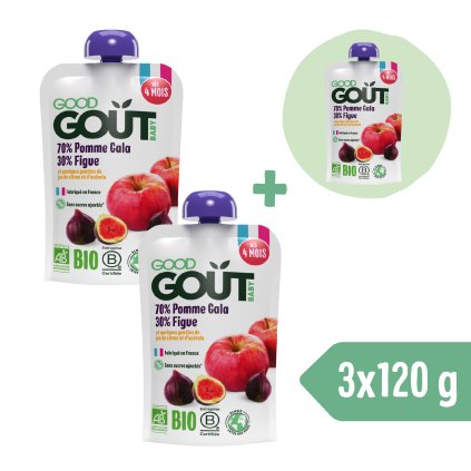 2+1 GRATIS: Good Gout BIO Jabłko i figi (120 g)