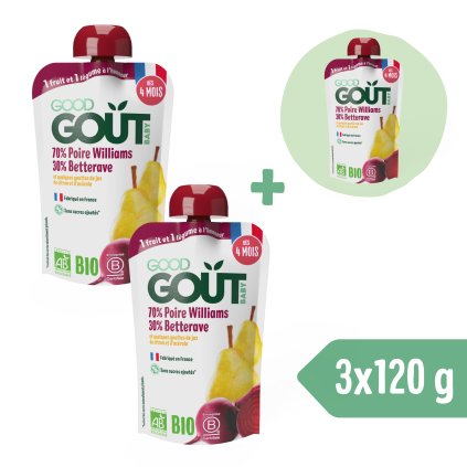2+1 GRATIS: Good Gout BIO Gruszka Williams z czerwonym buraczkiem (120 g)
