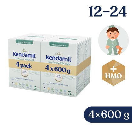 4x Kendamil Premium 3 HMO+ (600 g)