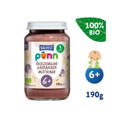 SALVEST Põnn BIO Borówki z płatkami owsianymi (190 g), exp. 17.1.2026