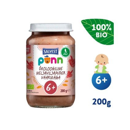 SALVEST Põnn BIO Maliny z płatkami zbożowymi (200 g), 5.2.2026