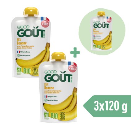 2+1 GRATIS: Good Gout BIO Banan (120 g)