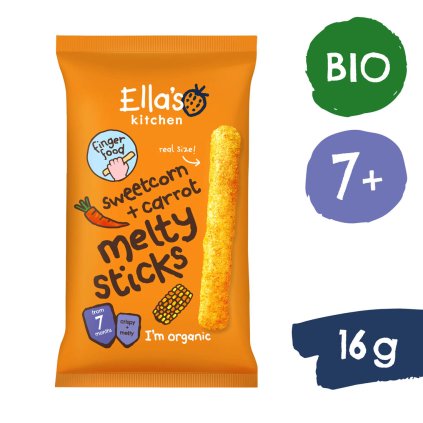 Ella's Kitchen BIO Chrupiące paluszki z kukurydzą i marchewką (16 g)
