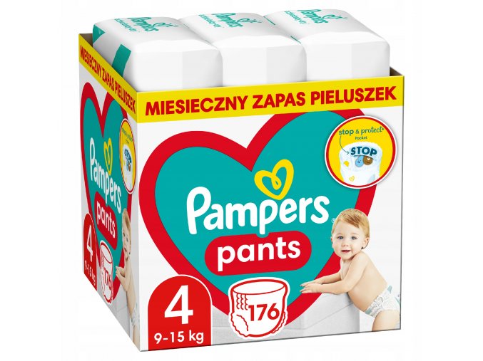 PAMPERS Pieluchomajtki PANTS zapas 4 Maxi 176 szt