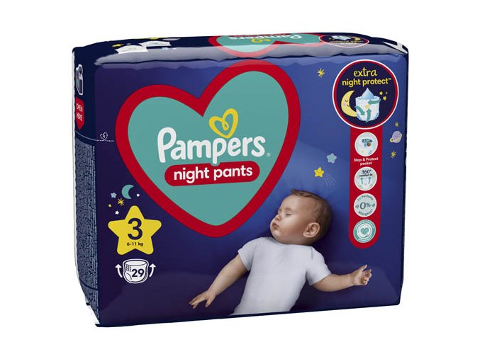 Pampers Night Pants Pieluchomajtki rozm. 3 (29 szt)