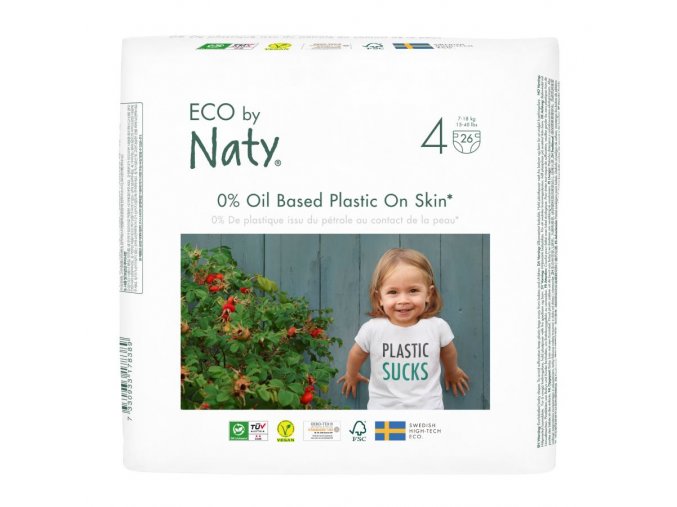 Eco by Naty Maxi 7–18 kg (26 szt), eko pieluszki