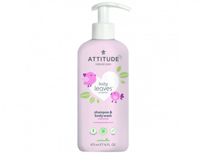 Attitude Baby Leaves Mydło i szampon dla dzieci 2w1 (473 ml)