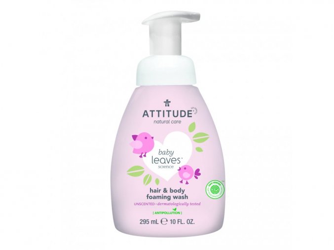 Attitude Baby leaves Pianka do mycia dla dzieci, bezzapachowa 2w1 (295 ml)