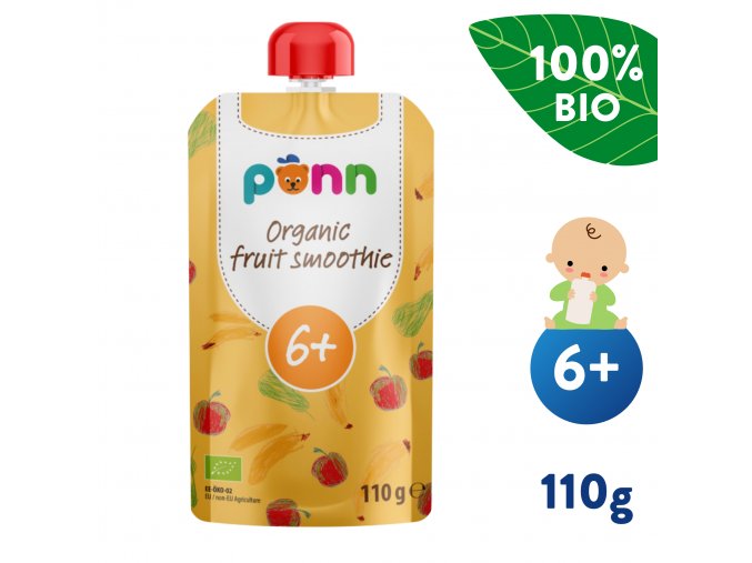 EN UNI Salvest Ponn BIO Ovocne smoothie s ananasem 110g 4740073072226